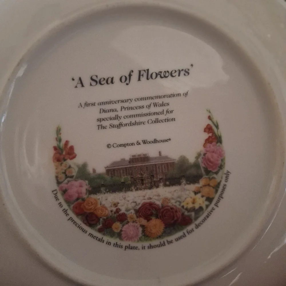 Staffordshire Princess Diana ASea ofFlowers Commemorative Plate KensingtonPalace